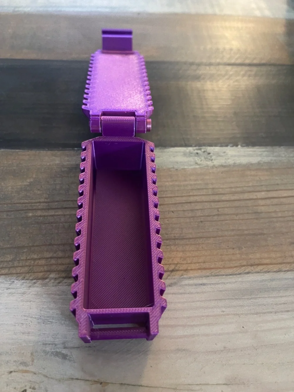 Handcrafted 3D Printed Purple Metallic Floss Pick Holder Dispenser